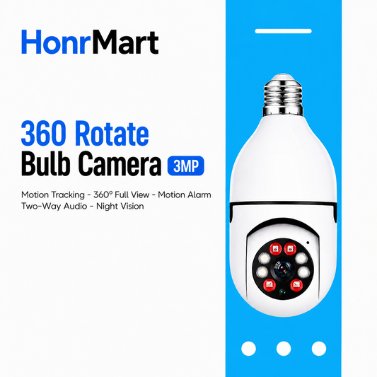 Bulbe Camera 360 Rotate Auto Tracking V380 Pro SD03 Wireless Wifi PTZ IP
